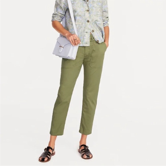 J. Crew Patch-pocket Slim Boyfriend Chino Pant General Surplus Green Size 26 - Picture 3 of 11